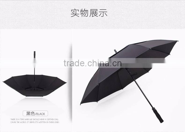 High quality windproof Pongee fabric custom printed types golf umbrellas