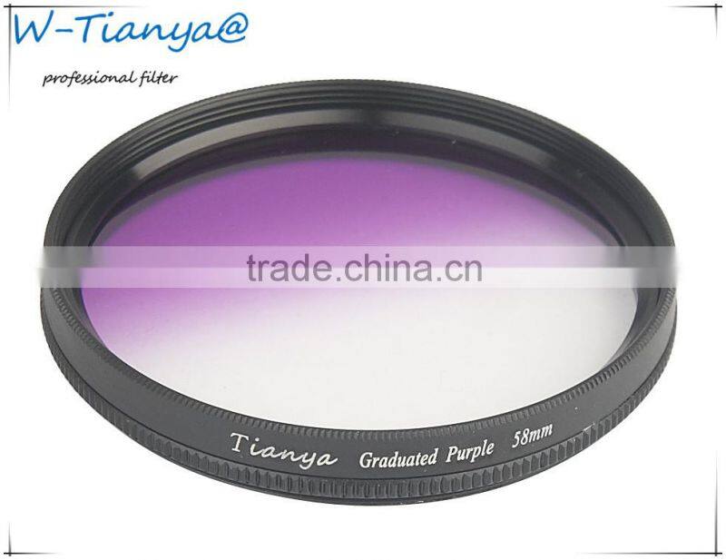 58mm high quality orange blue gray red Graduated Colour Filter