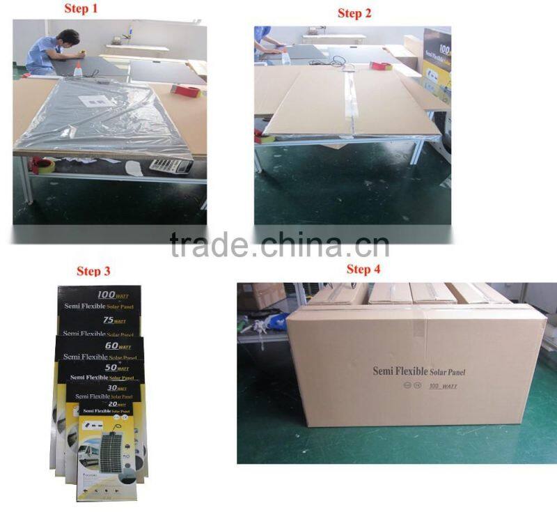 30W Monocrystalline Silicon Cell Marine Bendable Semi Flexible Solar Panel