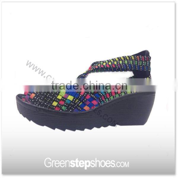 Lady Woven Elastic Portable Walking Shoes