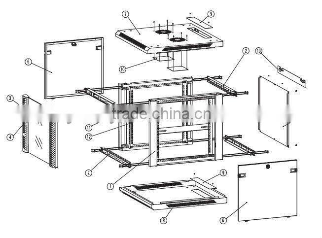 Locking wall mount cabinet - DW double section wall mounted cabinet