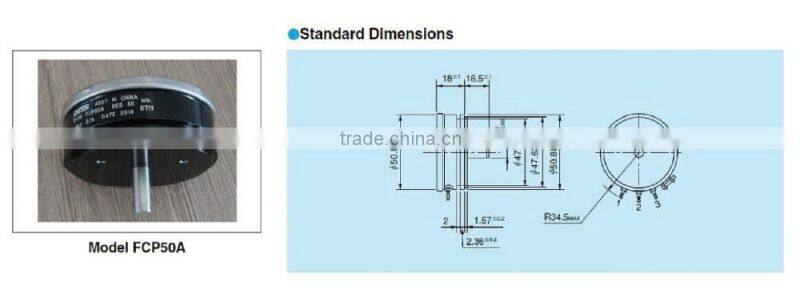 High Quality made in China competitive price precision rotary potentiometer FCP50A