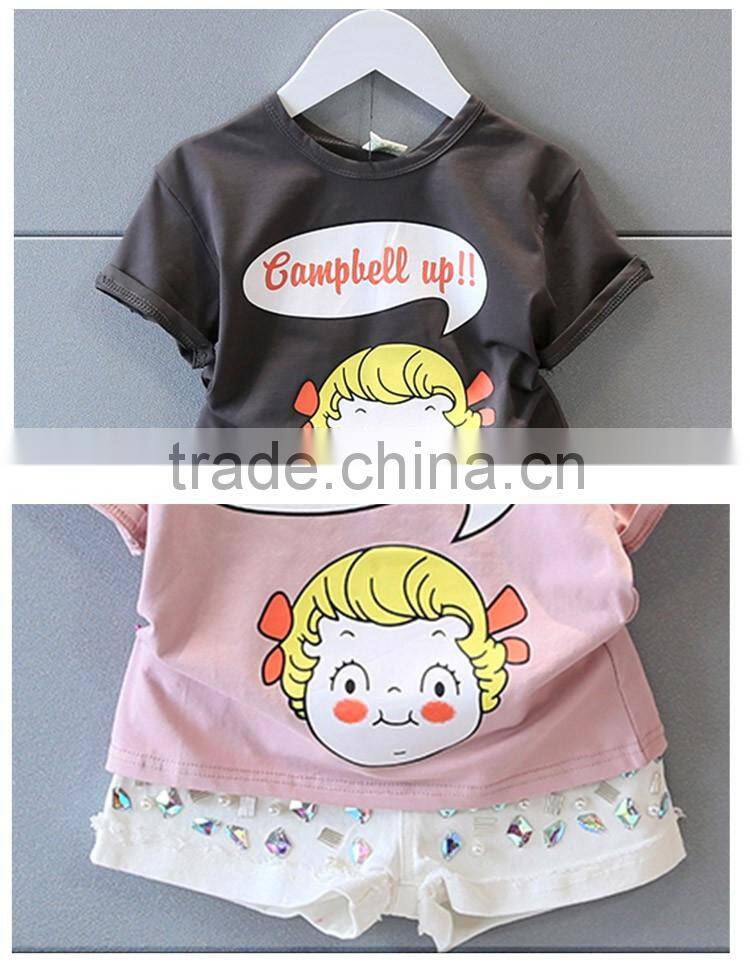 Low Price Korean Summer 2-7 Years Old Children Short Sleeve T-shirt