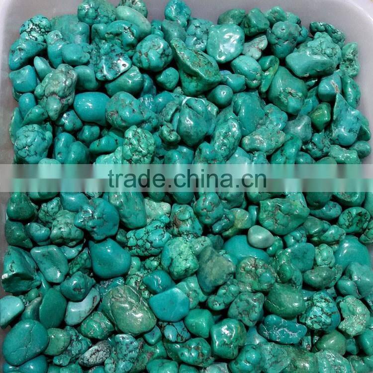 wholesale natural turquoise gravel small rough stone for home decor