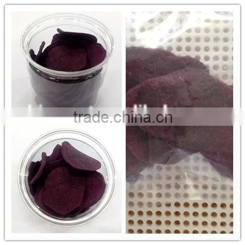 New crop 100% natural healthy VF dried purple sweet potato crisps for sale