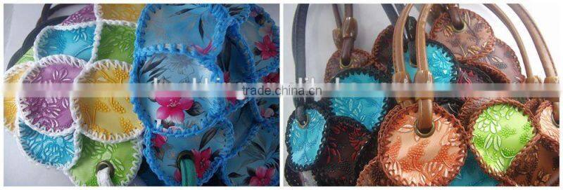 2016 fashion trends ladies bags ladies handbag cowhells material crochet technic best quality