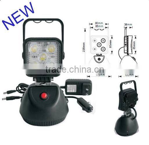 Portable LED Rechargeable Flood Light with AC/DC Car Adapter, Emergency LED Rechargeable Work Light (SR-RWM-18A,18W)Magnet Type