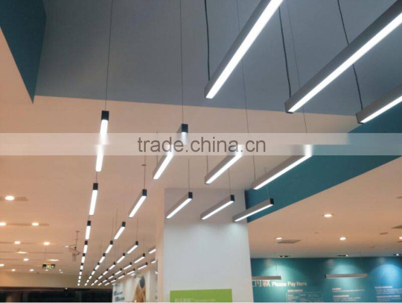 Seamless linking interior suspended led linear lamp excellent thermal control 4ft 42W