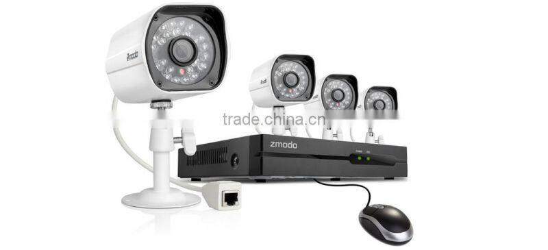 Zmodo P2P 720P Camera 4CH PoE IP camera NVR Kit