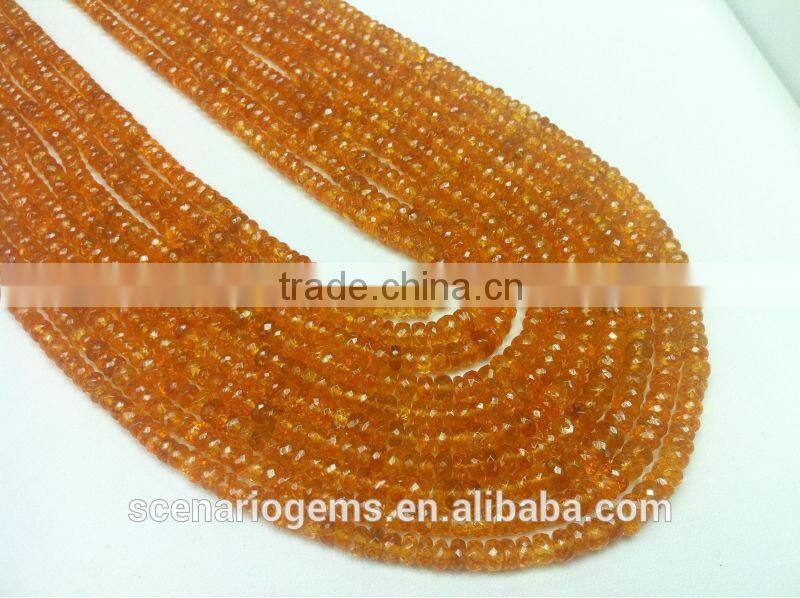 #SZ882 Natural Gemstone Roundel Faceted Loose Beads Carnelian Necklace