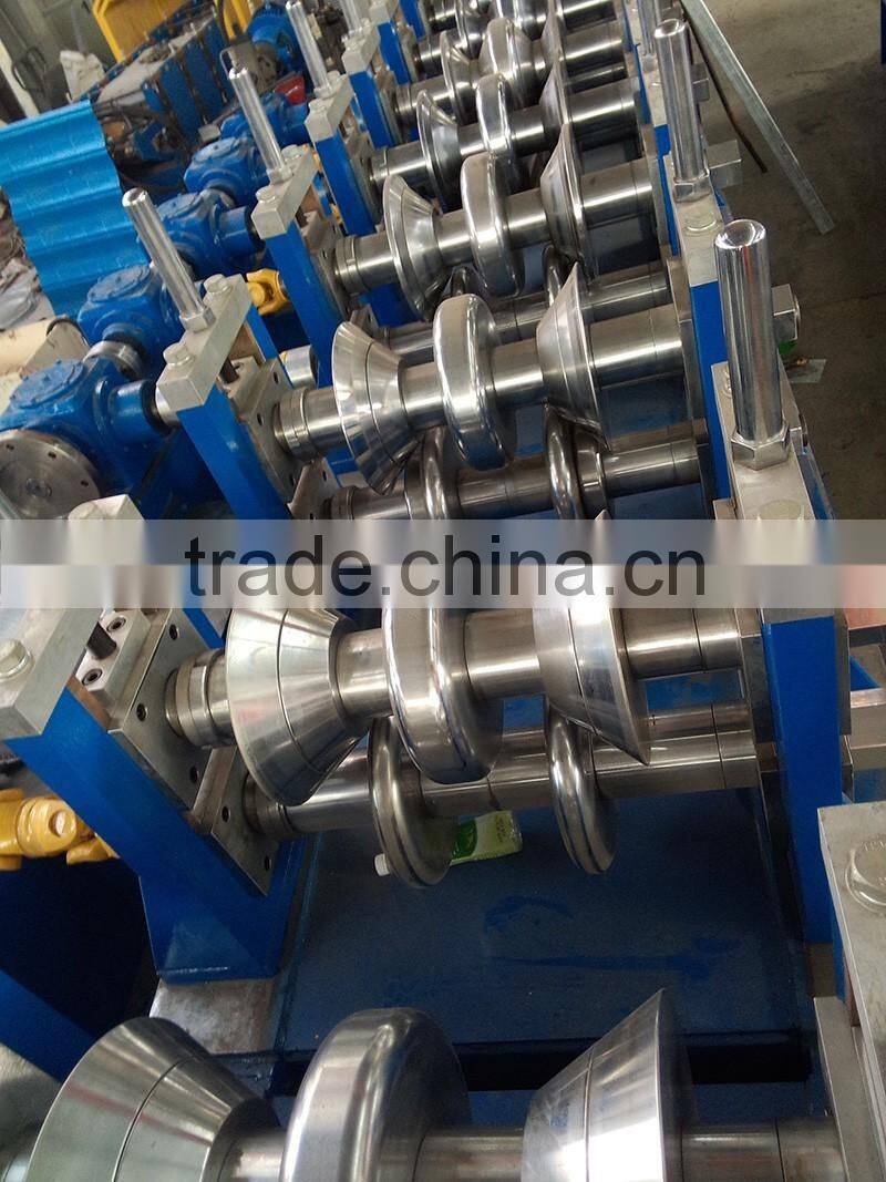 Metal W Profile Roll Forming Machine , Highway Guardrail Plate Roll Forming Machine With High Speed