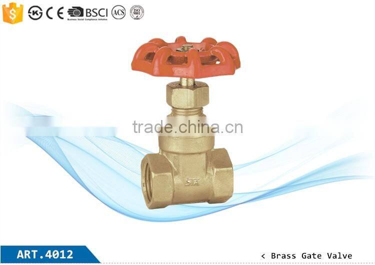 ART.4013 Forged dn15 20 25 32 cw617n female threaded rising stem brass gate valve prices with cast iron handwheel made in china