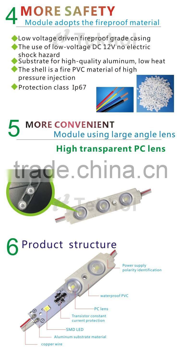 Backlighting Epistar DC12V waterproof smd 2835 injection LED module