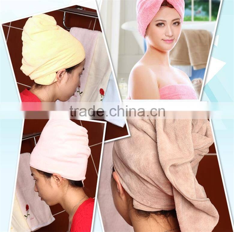 80% polyester 20% polyamide of superfine fiber dry hair scarf