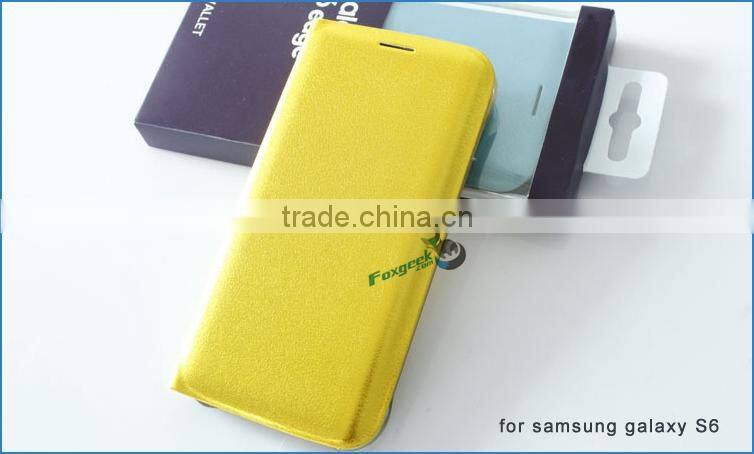For samsung galaxy s6 case leather case for samsung s6, protective case for samsung galaxy S6