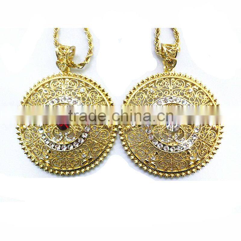 islam allah necklace pendant light weight diamond necklace set