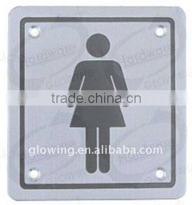 stainless steel toilet Sign plate