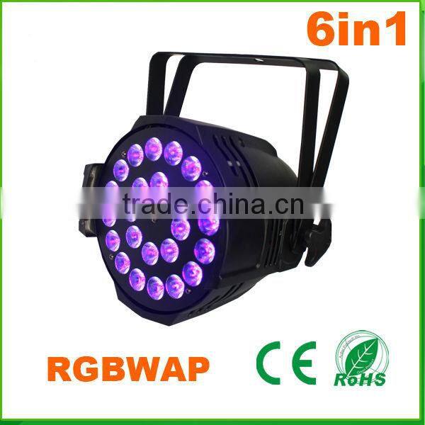 24pcs 15w RGBWA UV 6in1 led par light indoor stage lights