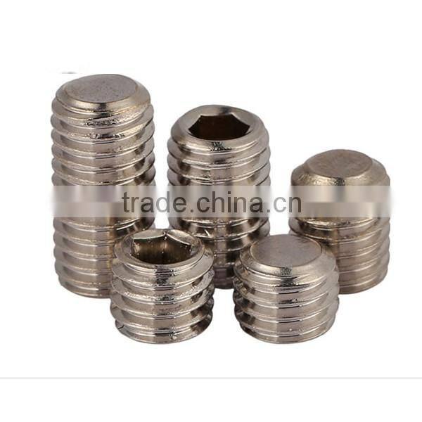 Hexagon socket set screws with flat point DIN913