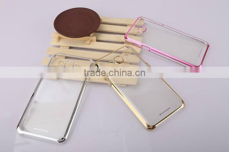 Ultra Thin Electroplating Transparent Soft TPU Phone Back Cover for Samsung Galaxy j7