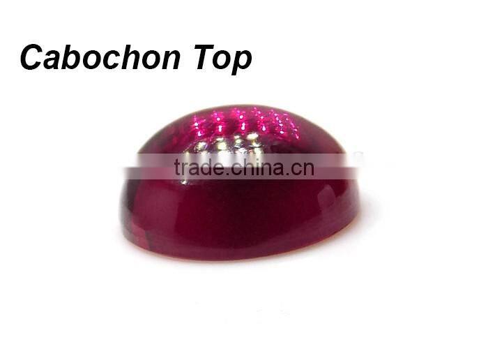 Cabochon cut Round shape synthetic ruby gems
