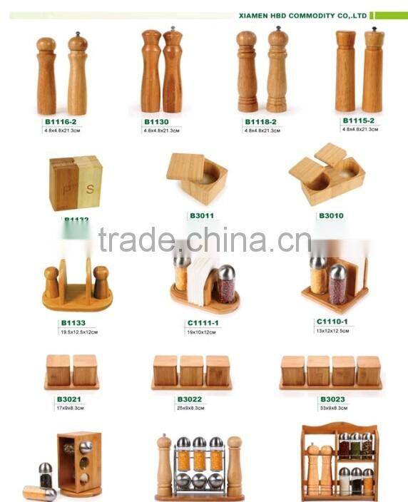 Kitchen bamboo 5pcs set utensils with bamboo utensil holder