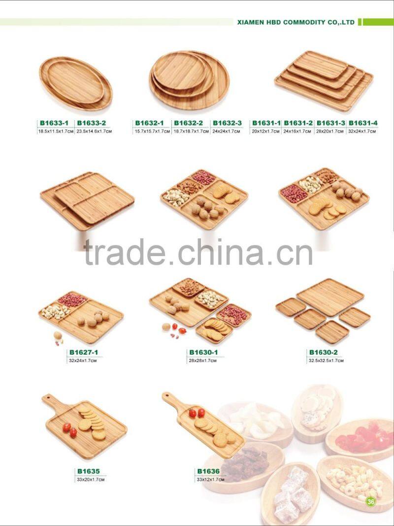 High quality bamboo disposable triangle plate