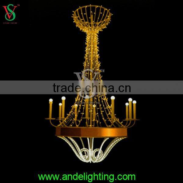2016 new design christmas led ornament candle chandelier