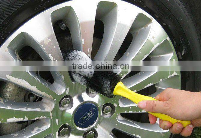 Mini car brush for washing trucks, car wheel brush
