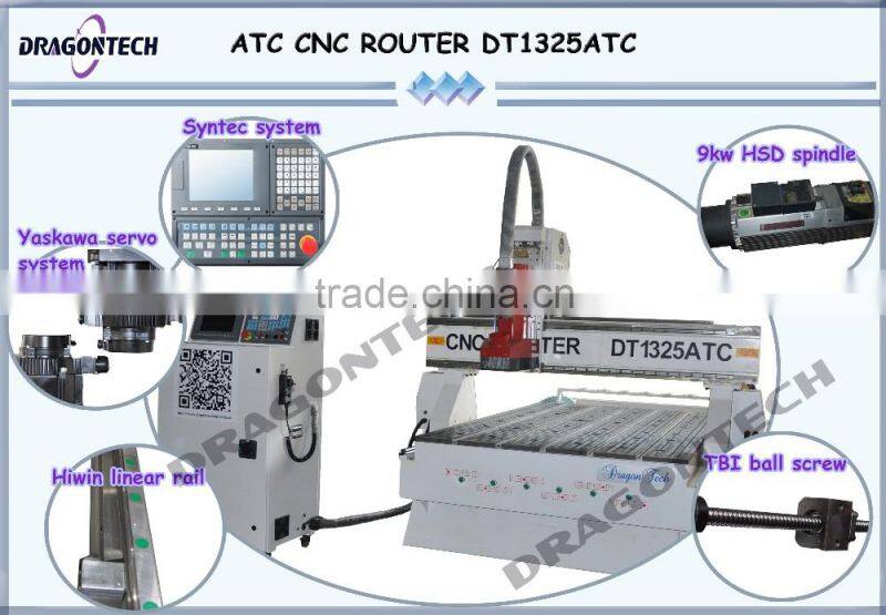 CNC Router ATC engraving DT1325ATC/cnc router wood carving machine for sale