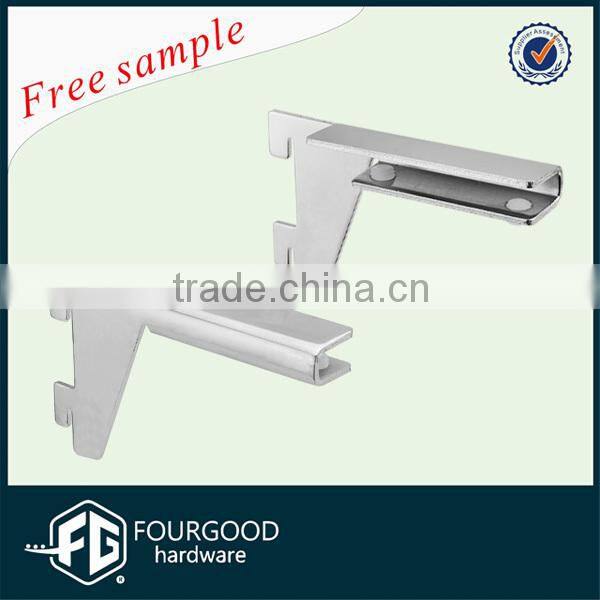 wholesale Shopfittings metal chrome bracket for glass shelf