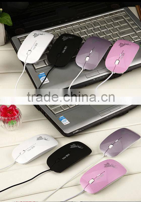1200 dpi scalable cute and lovely schoolgirl notebook game mouse cable4 color optional
