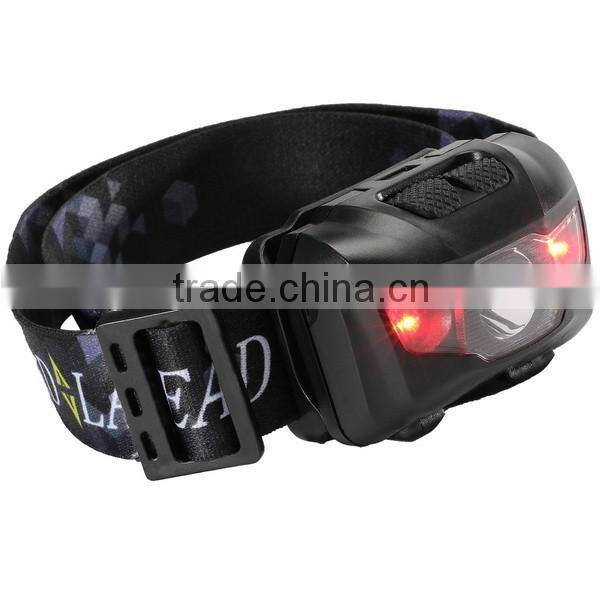 high power 3W have warning red light rechargeable head lamp led