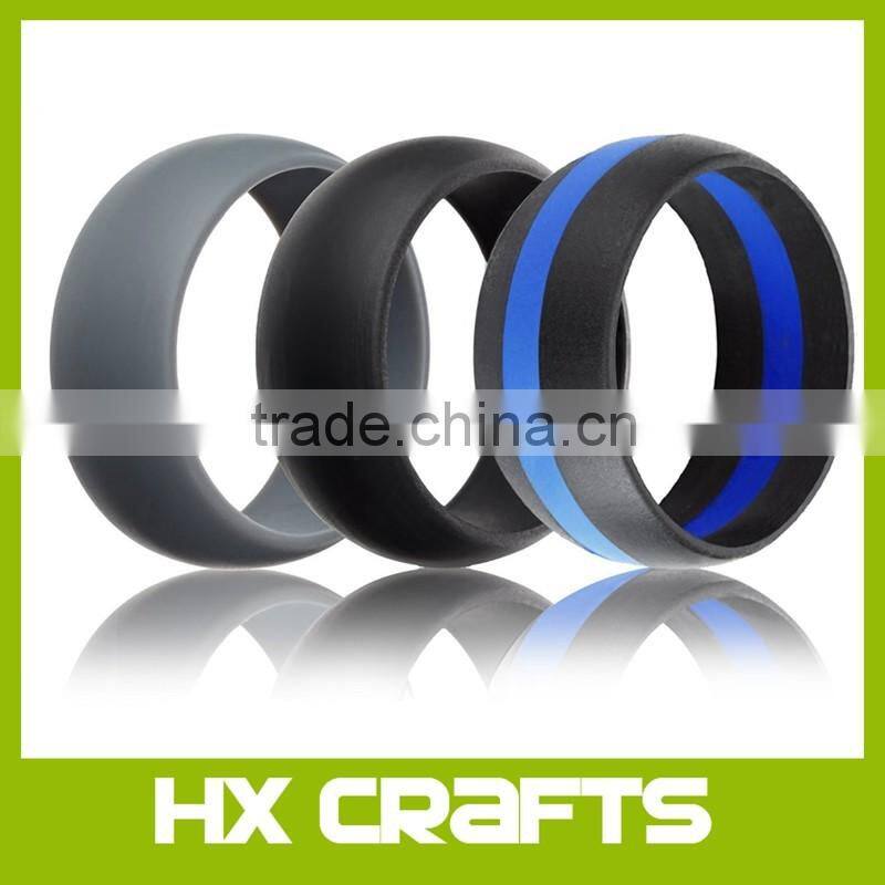 Excellent Silicone Wedding Band Ring for Sprots with Different Thickness
