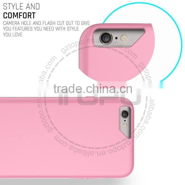 High Quality shell shockproof PC Bumper Frame cell phone dual color back cover skin case for iphone 6 6s plus
