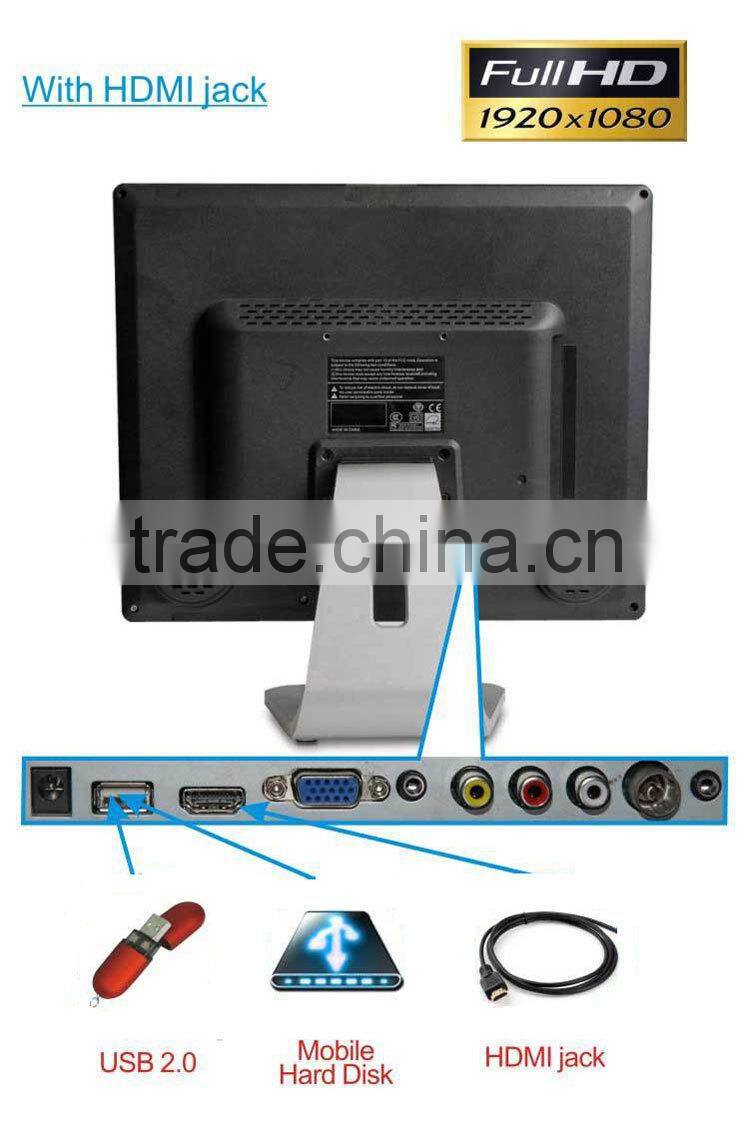 17 inch DVB-T DVB-T2 digital led tv with dvb-t MPEG4 VGA USB TDT terrestrial TV decodificador DVB-T17