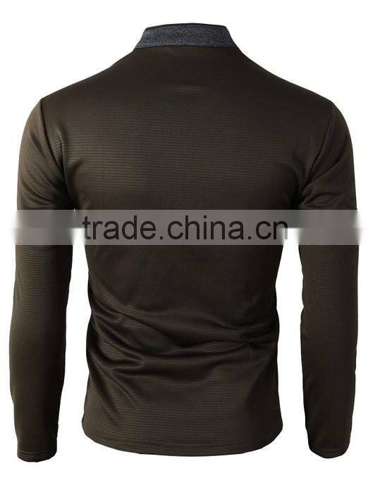 SPORT Mens Active Slim Fit Napping Athletic Neck Zip front up T-Shirts