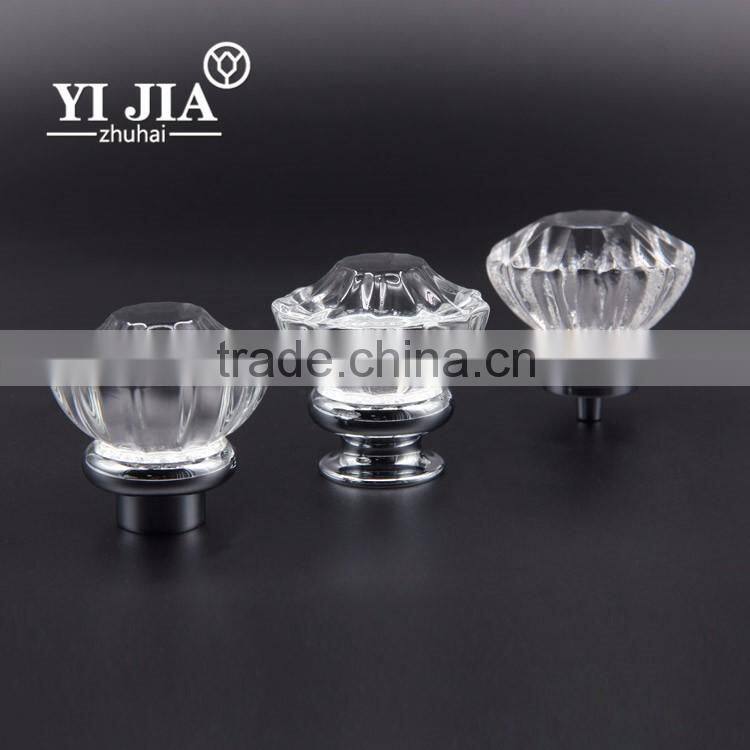 Long Strip Furniture Cabinet Crystal Glass Pull Handle