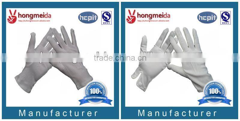 White Military Dress Ceremony Cotton Gloves Masonic Embroidered Glove