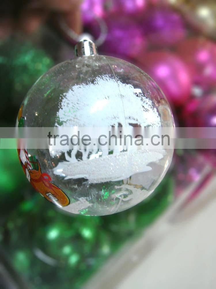 Transparent wholesale christmas ball ornaments