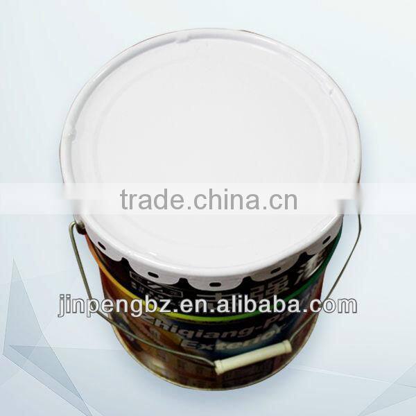 printed painting round metal can with lid