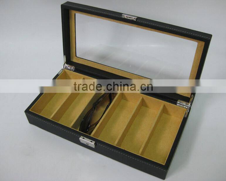 Leather Material and Sunglasses Boxes Use custom sunglasses display box