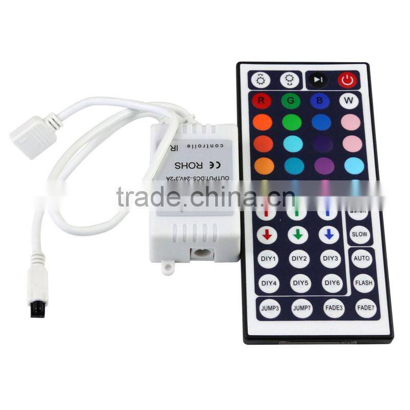 dc12V 120 angle 5M RGB 3528 LED Strip Lights Waterproof 300leds led rope 3528 rgb with 44key Remote controller set