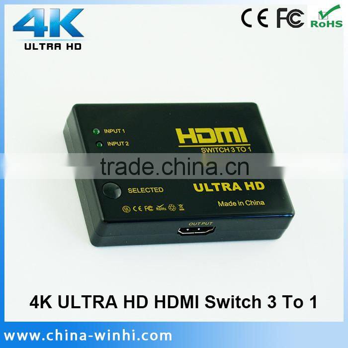 1080P 2160P 4K 3 Port Video HDMI Switch HDMI Splitter For HDTV PC