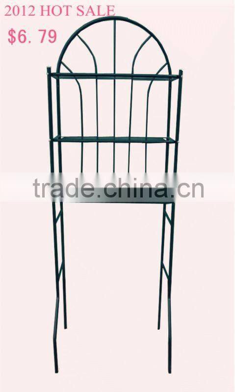 Metal 3-tier bathroom corner/toilet shelf