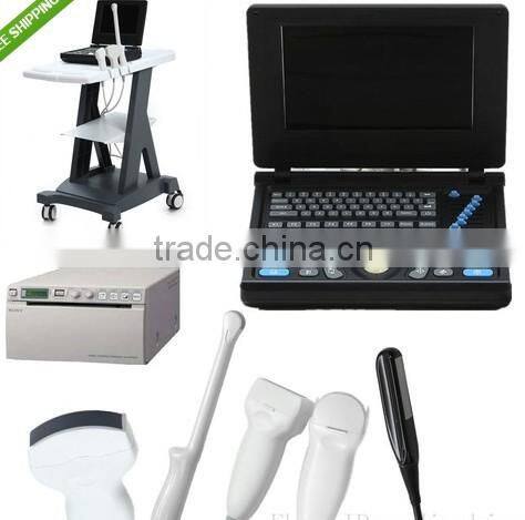 Light weight PC platform 10.4 inch Laptop Ultrasound Scanner with 3.5Mhz Convex probe multi-frequency