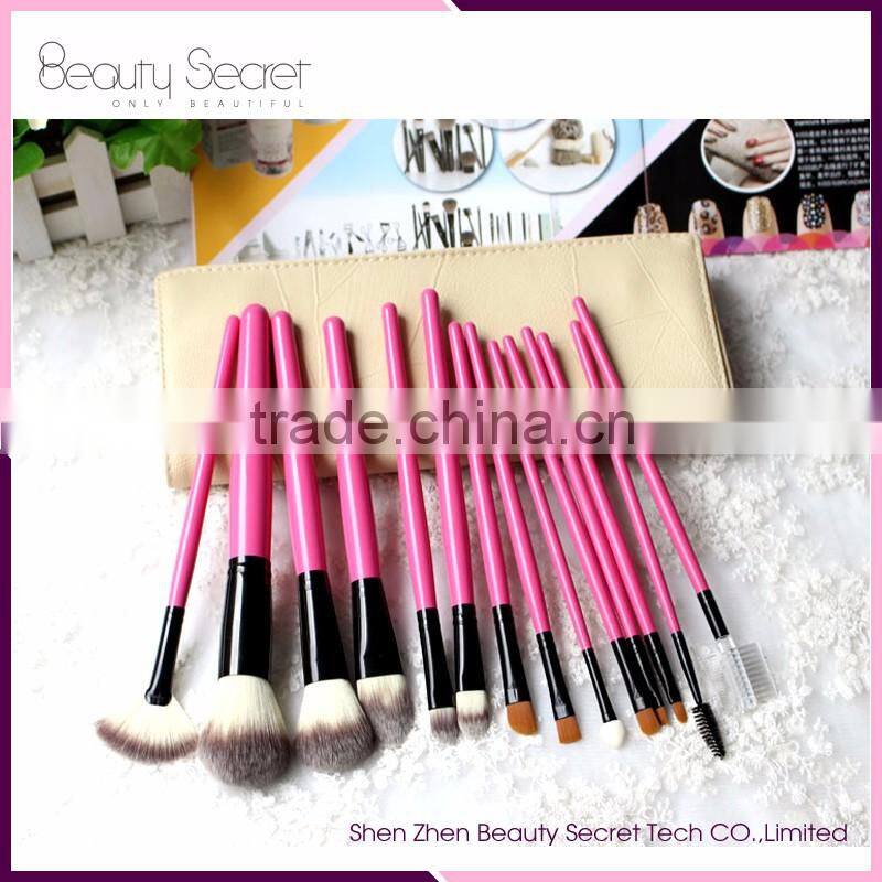 new style women's cosmetic 14pcs cosmetics makeup brush for 2016