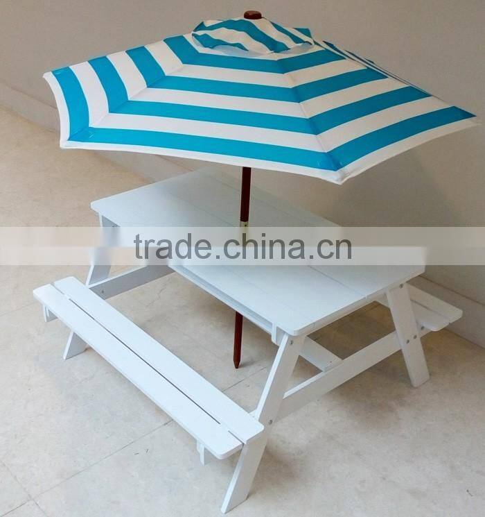 Outdoor Solid Wood Children Kids Sandpit Picnic table