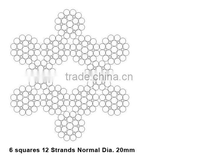 Galvanized Steel Anti Twist Braid Rope / Anti Twist Wire Rope for Transmission Line Stringing