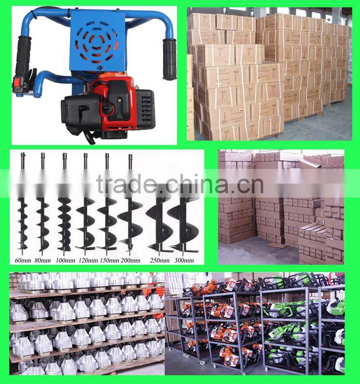 gasoline hole digger or 63cc ground drill or 52cc earth auger with CE GS